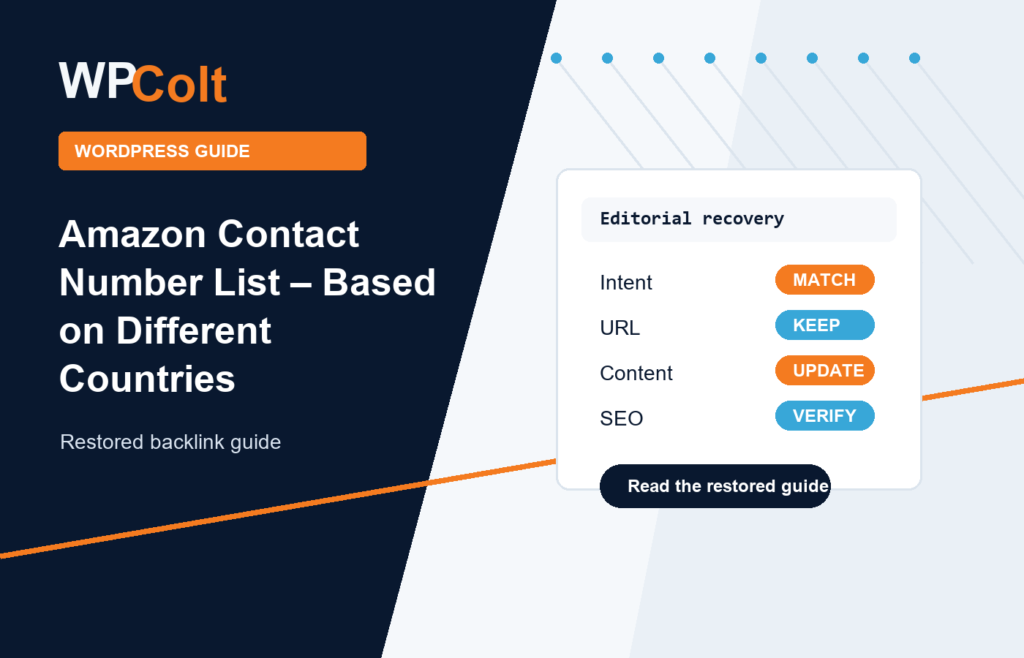 Amazon Contact Number List – Based on Different Countries - WPColt restored backlink guide image