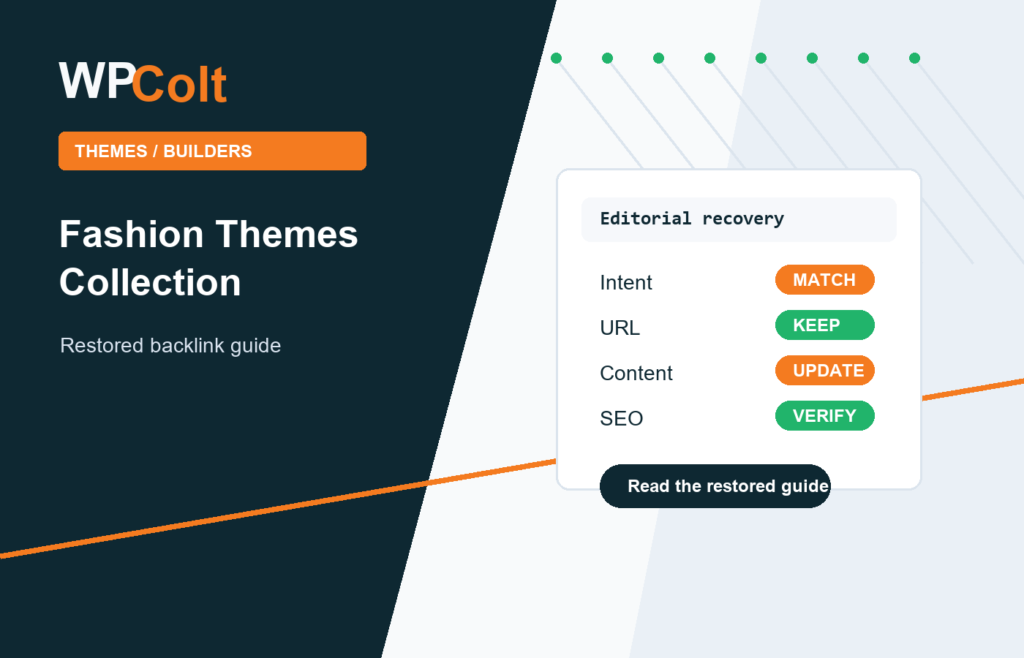 Fashion Themes Collection - WPColt restored backlink guide image