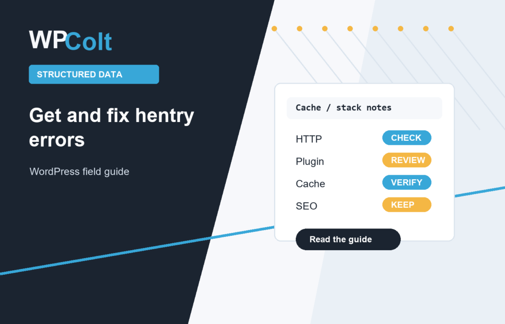 How to Check and Fix Hentry Errors in WordPress - WPColt editorial guide featured image