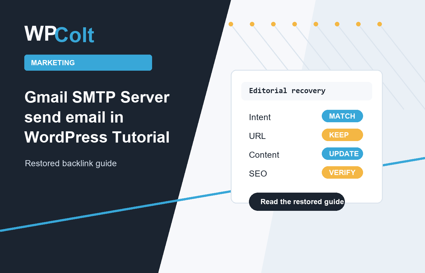 Gmail SMTP Server send email in WordPress Tutorial - WPColt updated guide illustration