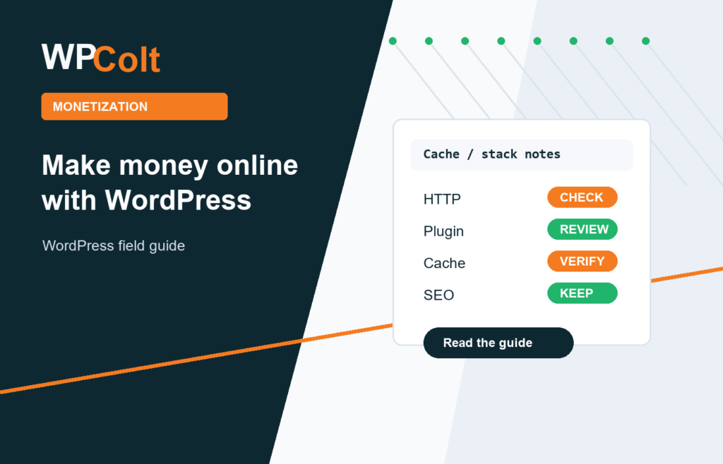 How to Make Money Online With WordPress Without Wrecking Trust - WPColt editorial guide featured image