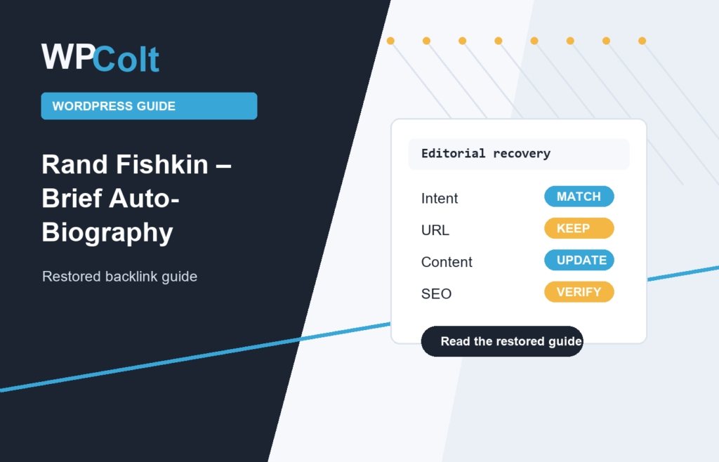 Rand Fishkin – Brief Auto-Biography - WPColt restored backlink guide image