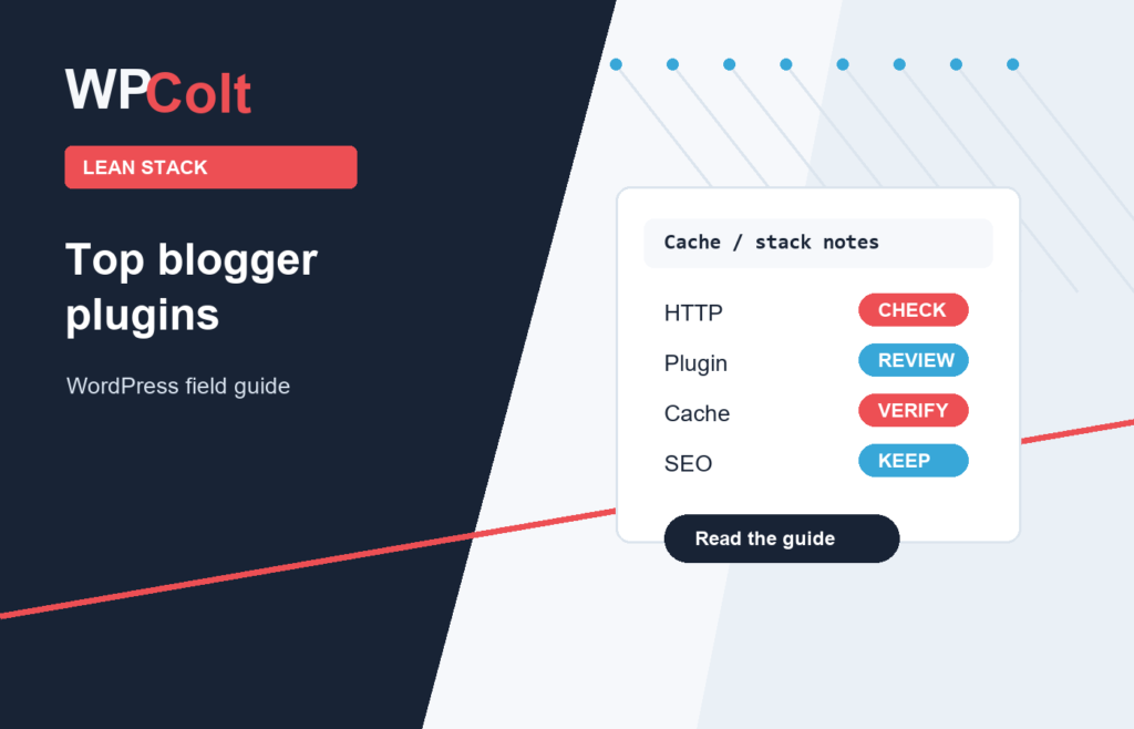 Top WordPress Plugins for Blogger Websites: A Lean Stack - WPColt editorial guide featured image