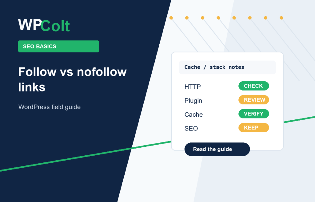 Follow vs Nofollow Links: The Practical Difference - WPColt editorial guide featured image
