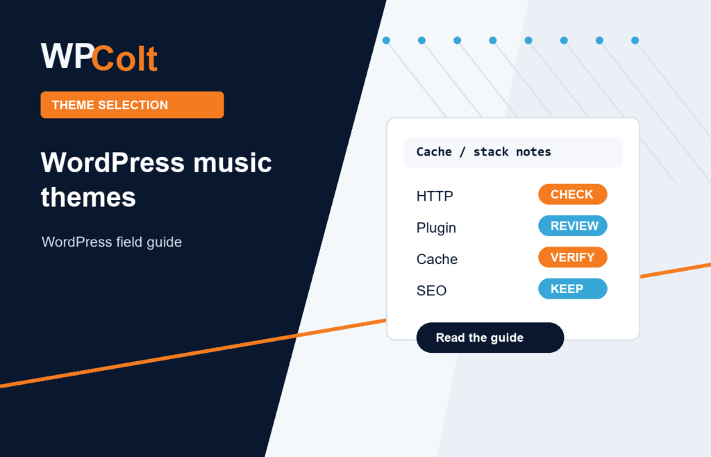 WordPress Music Themes: How to Choose the Right Theme for Bands, Artists, and Venues - WPColt editorial guide featured image
