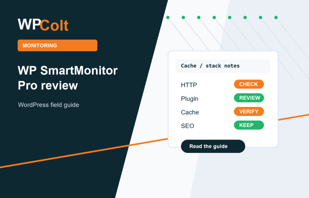WP SmartMonitor Pro Review: What a WordPress Monitoring Plugin Should Prove - WPColt editorial guide featured image