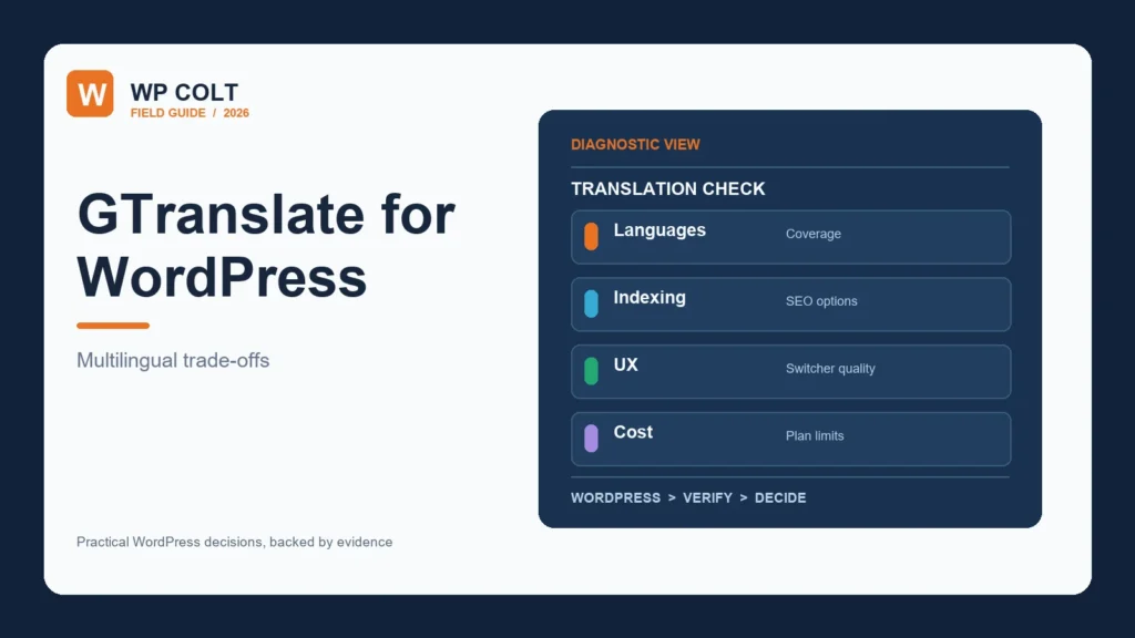 GTranslate WordPress evaluation criteria